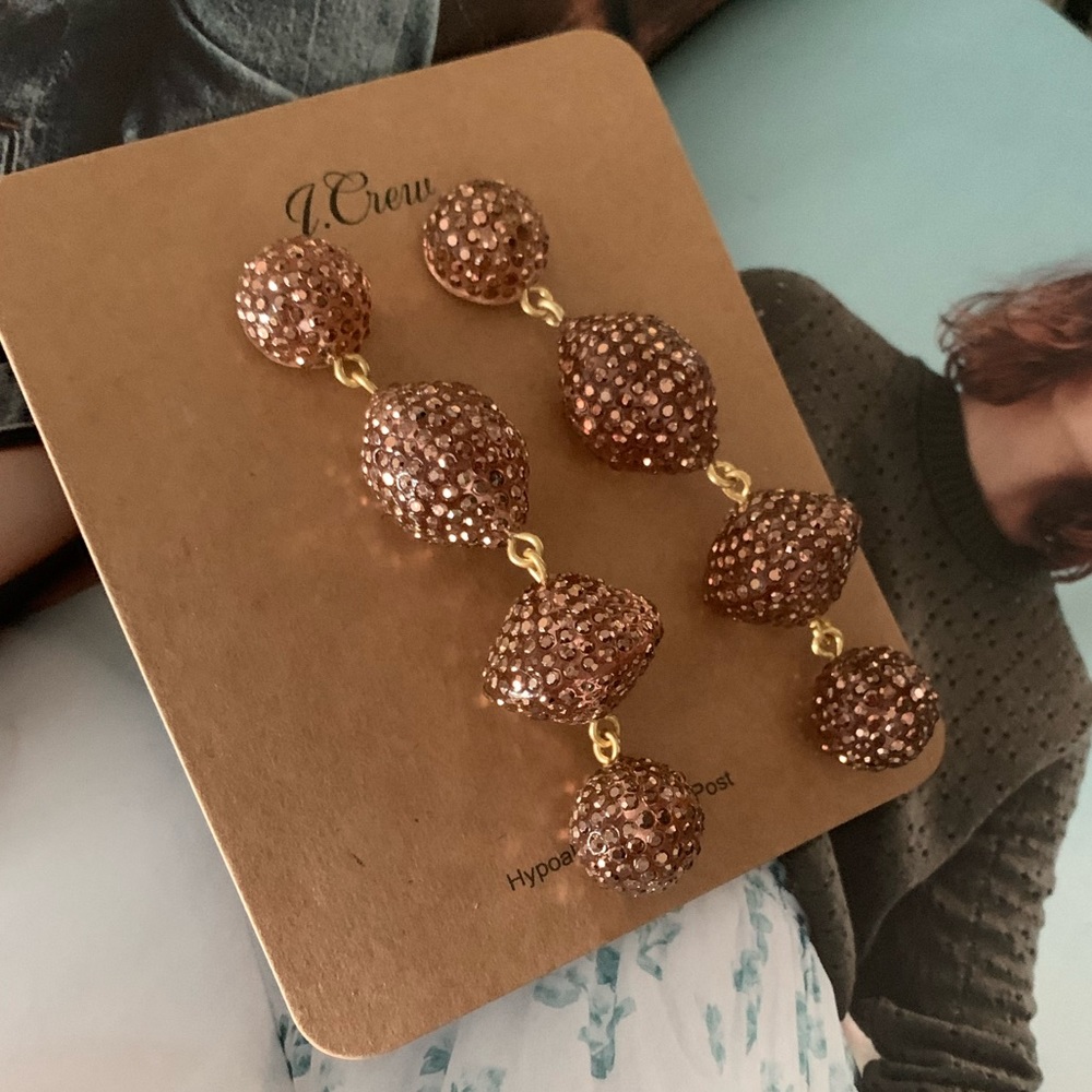 J. Crew Pavé resin statement earrings
